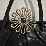 Vintage MIU MIU Flower Black Vitello Bag