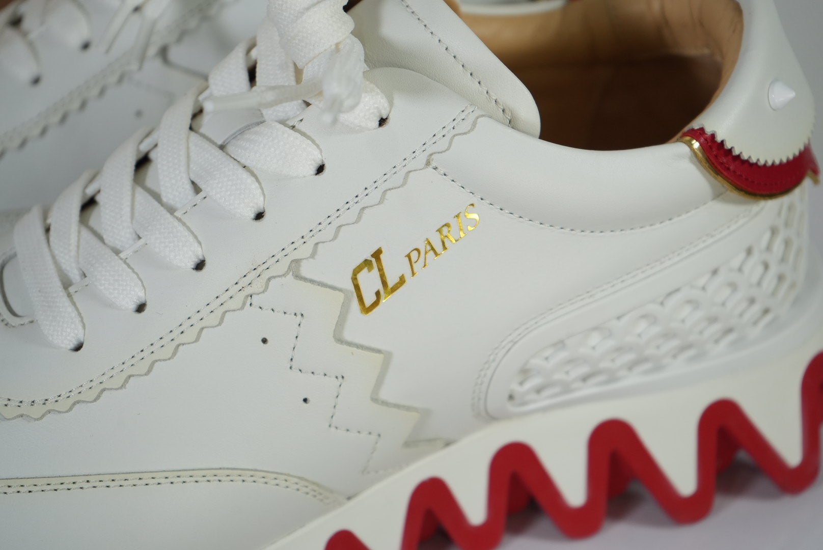 Christian Louboutin Red Bottoms Sneakers Size 40 With Box