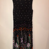 Vivienne Tam Black polka dot with floral pattern dress