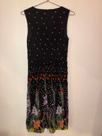 Vivienne Tam Black polka dot with floral pattern dress