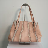 BOTTEGA VENETA Intrecciato Tote Bag Leather Pink×White