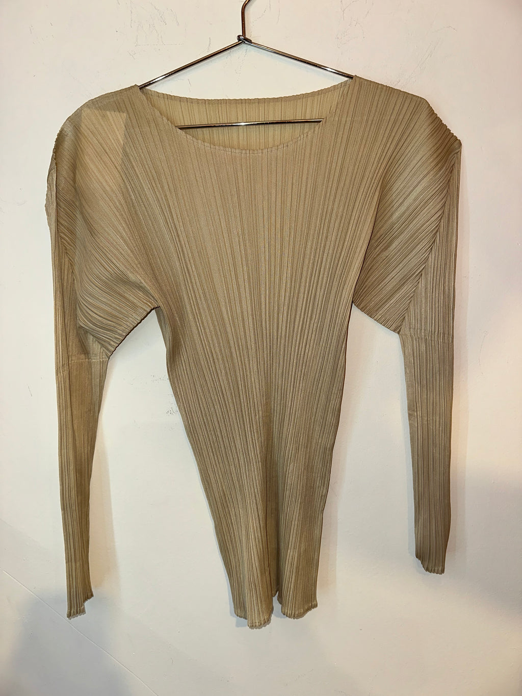 Pleats Please Beige Top