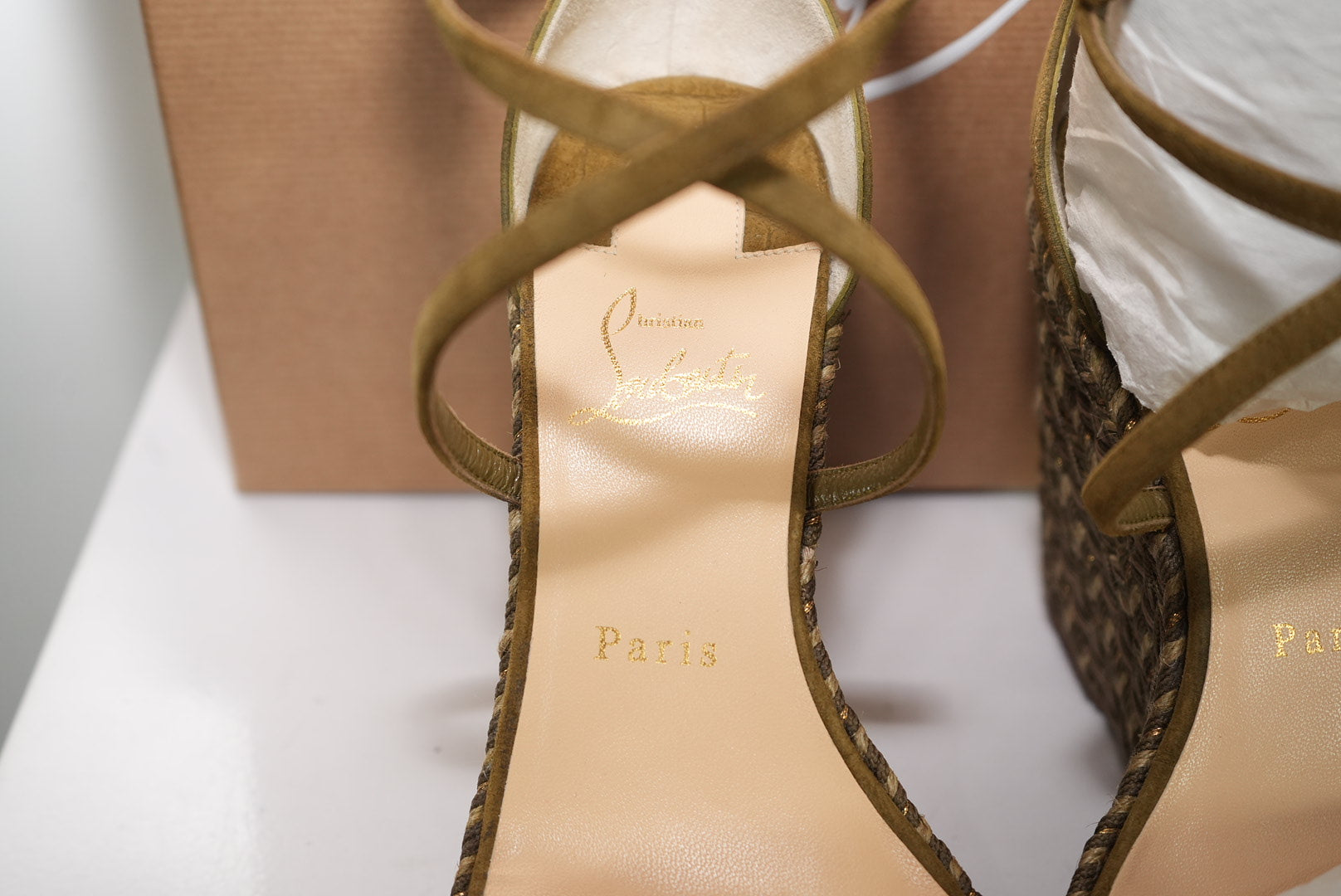 Christian Louboutin Bodrum Wedges With Box Size 39