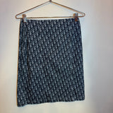 Christian Dior Blue monogram Skirt with Slit in front
