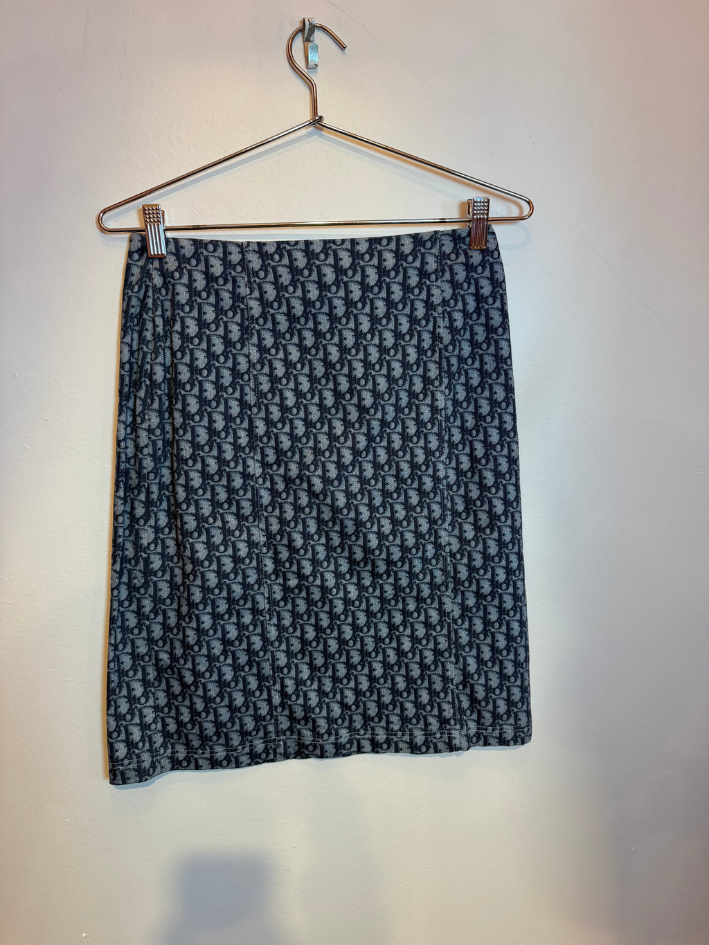 Christian Dior Blue monogram Skirt with Slit in front