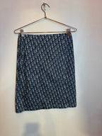 Christian Dior Blue monogram Skirt with Slit in front