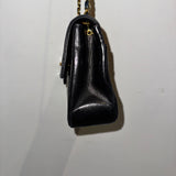Vintage Chanel Jumbo Coco Matelasse Lambskin Chain Shoulder Bag Black
