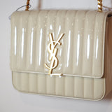 Saint Laurent Patent Calfskin Matelasse Monogram Vicky