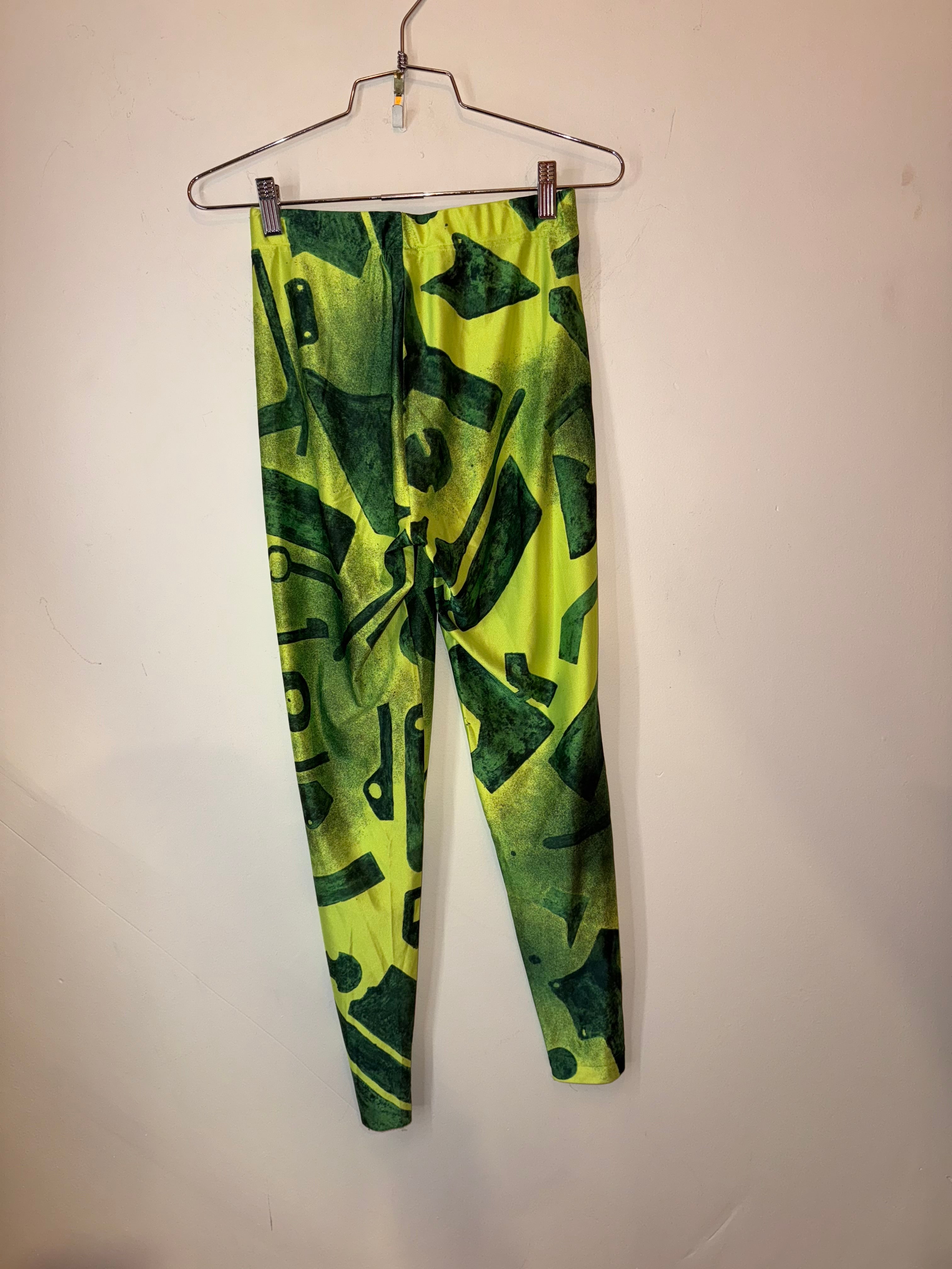 Issey Miyake Green Printed Leggings