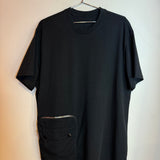 Givenchy Long Tee With Utility Pocket and silver hardware&nbsp;