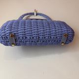 Ferragamo Lavender Wicker Handbag