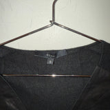 Gucci Black V-neck leather top size small