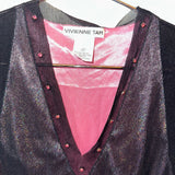 Vivienne Tam Rhinestone Studded Pink Satin Inside