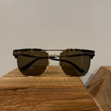 Gucci Brown Aviator Sunglasses W/ Detailing