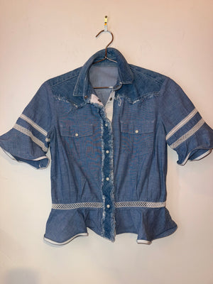Sacai Denim Cropped Jacket