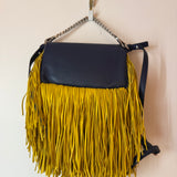 Fendi Purple/Yellow Owl Bag W/ Chain