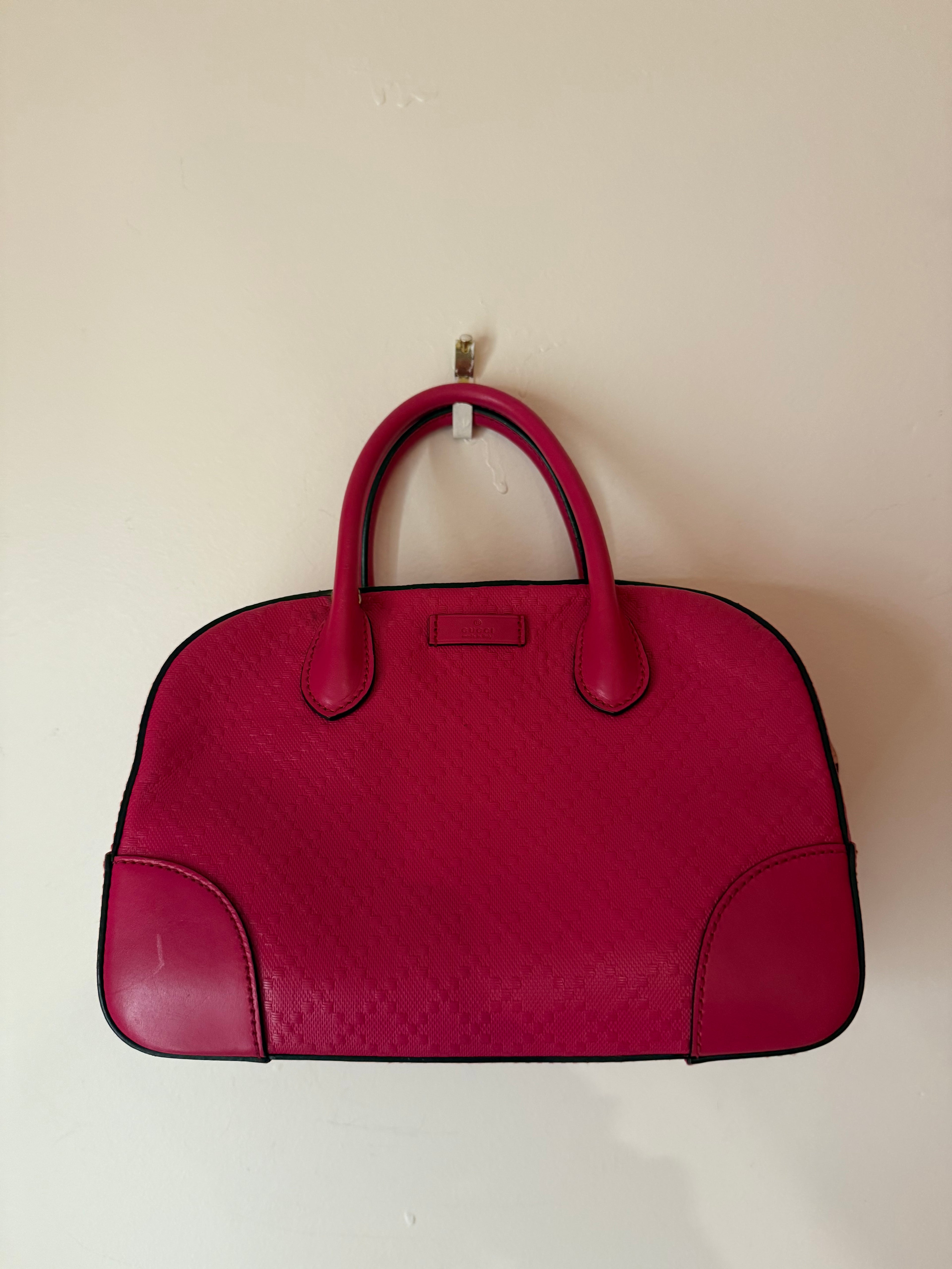 Gucci Hot Pink Cylinder Handbag