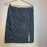Christian Dior Blue monogram Skirt with Slit in front