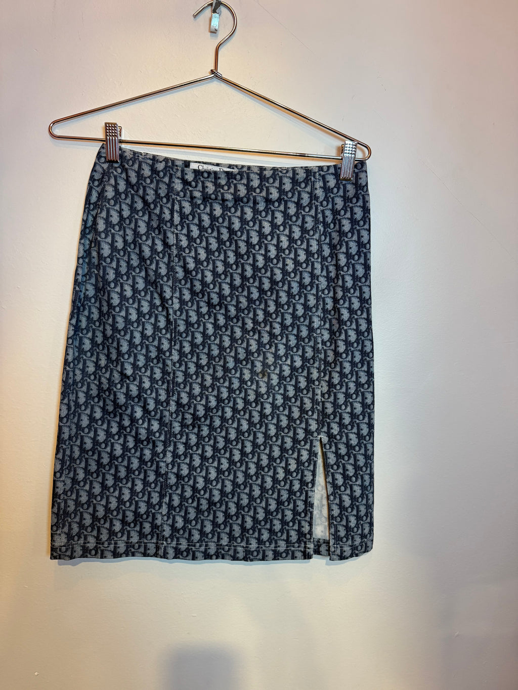 Christian Dior Blue monogram Skirt with Slit in front
