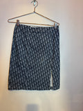 Christian Dior Blue monogram Skirt with Slit in front