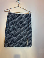 Christian Dior Blue monogram Skirt with Slit in front