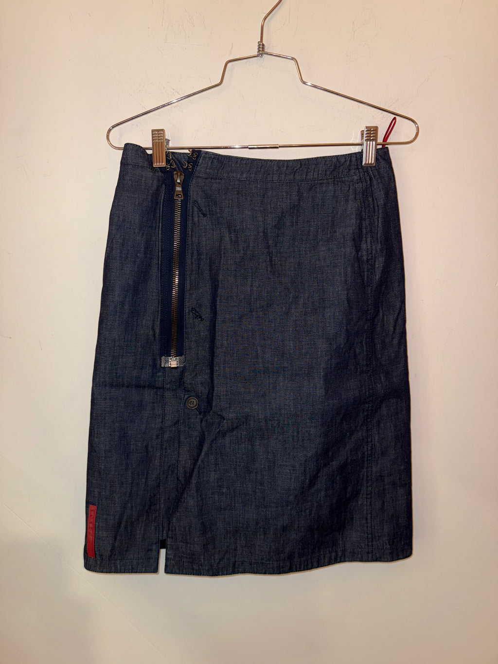 Prada Denim skirt with front zipper