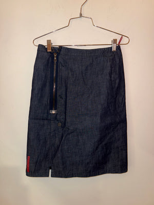 Prada Denim skirt with front zipper