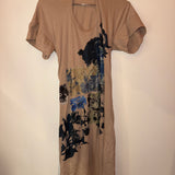 Vivienne Westwood Beige Dress with blue floral print size 2