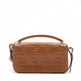 Fendi baguette Leather 2 Way Handbag Brown 7AS142