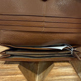 Fendi Monogram Brown Leather Wallet W/ Chain