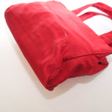 Prada Red Satin Tote Bag