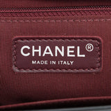 Chanel BOY CHANEL 28 Large Lambskin Chain Shoulder Bag Chevron Gray Gunmetal Fittings 20017807 A92193