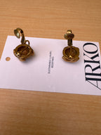 Japan Exclusive - Vintage Chanel Coco CC Round Clip On Earrings