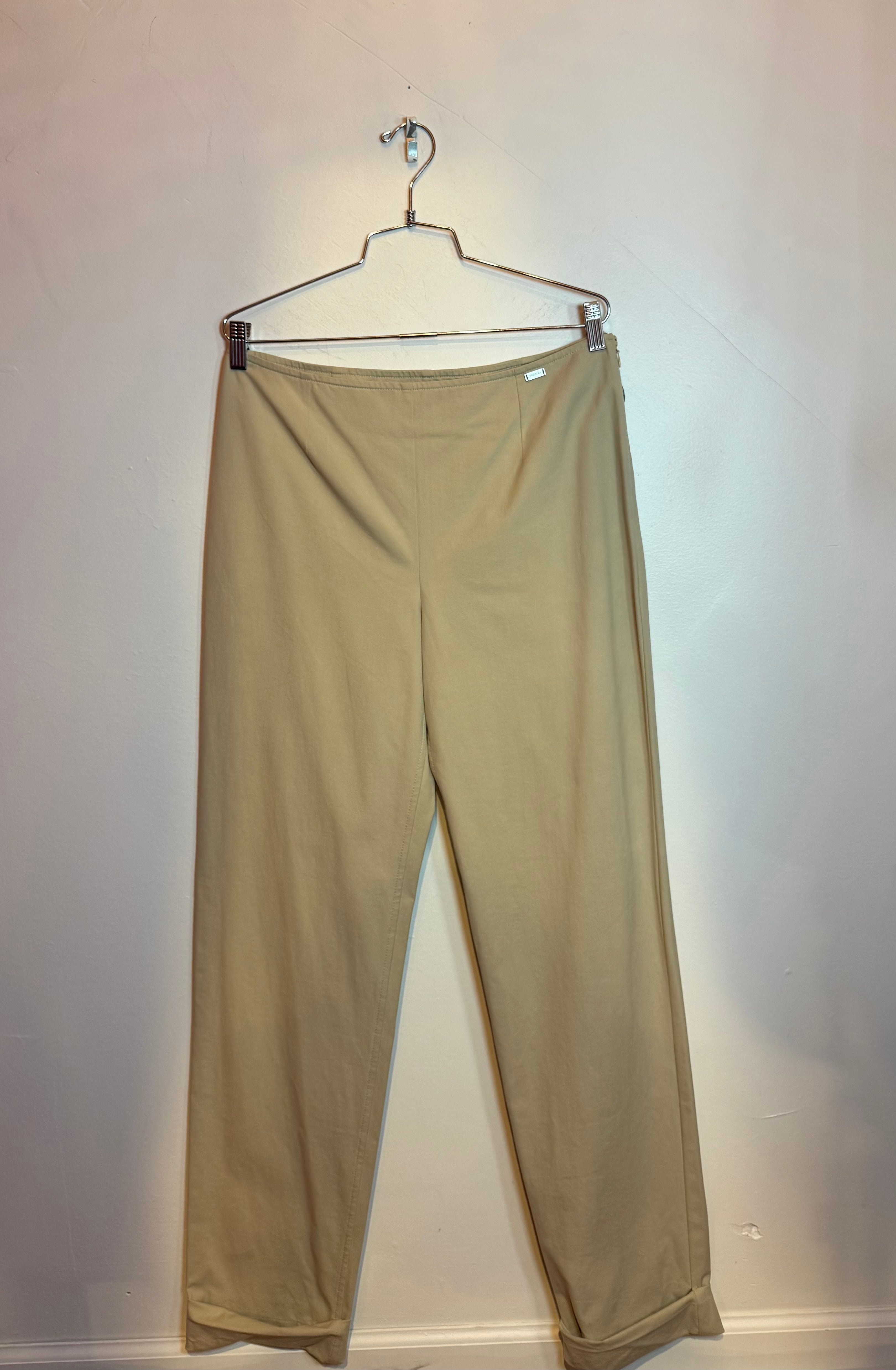 Chanel Loose Fit Casual Khaki Trousers Size 44