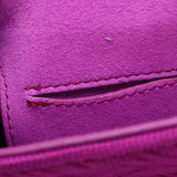 Fendi Zucca Mamma Baguette Fabric Suede Chain Shoulder Bag Purple 8BR793