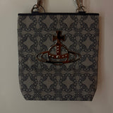 Vivienne Westwood Gray Monogram Square Tote
