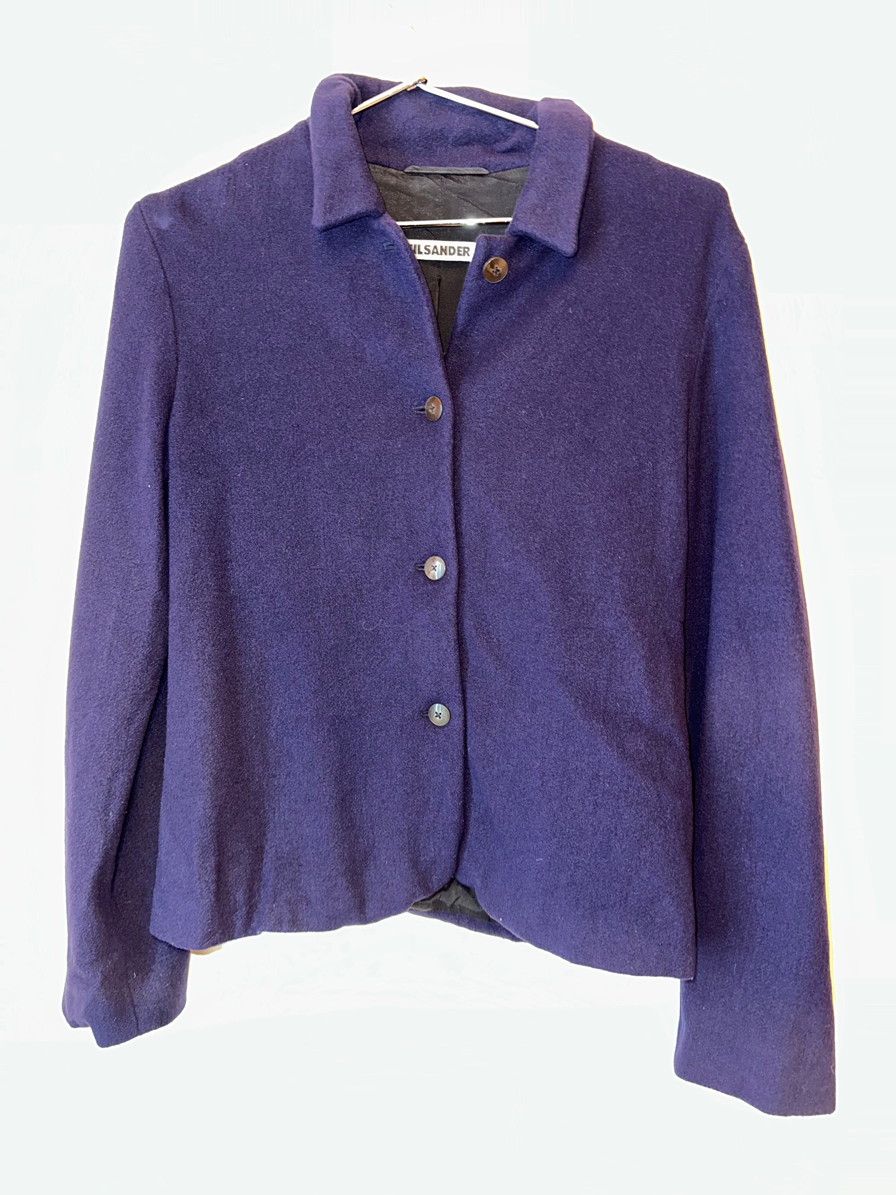 Jil Sanders Peacoat Purple
