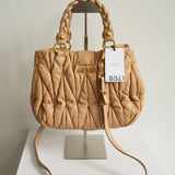 MIU MIU Matelasse 2way Handbag Lamb Beige 194