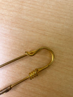 Japan Exclusive - Chanel Gold Plated CC Safety Pin Brooch
