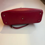 Lady Dior Handbag W/ Dior Keychain Red 2 Way Bag