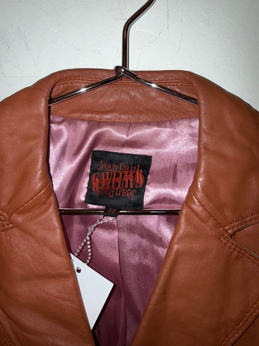 JPG Orange Leather Jacket