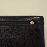 Chanel Black Leather Double C Wallet