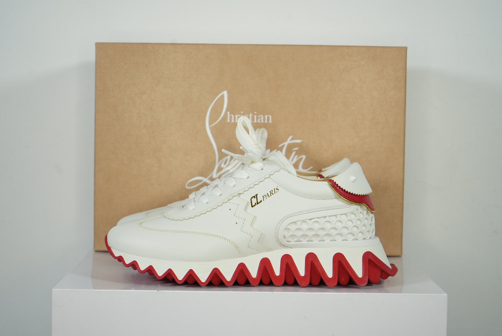 Christian Louboutin Red Bottoms Sneakers Size 40 With Box