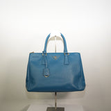 Prada Galleria Saffiano Leather Bag 2 Way Blue