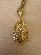Japan Exclusive - Vintage 1990's Yves Saint Laurent Necklace Filigree Arabesque Pendant