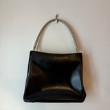Prada Black Square Handbag W/ Silver Handle