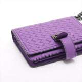 Bottega Veneta Intrecciato Leather Chain Shoulder Bag Purple Mirror Included