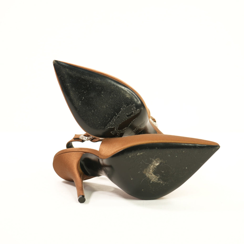 Saint Laurent Yasmeen Slingblack Pumps in metallic brown 37 Full set