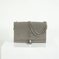 Saint Laurent Kate Monogram Tassel Grey Croc