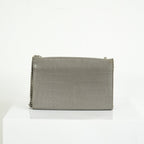 Saint Laurent Kate Monogram Tassel Grey Croc
